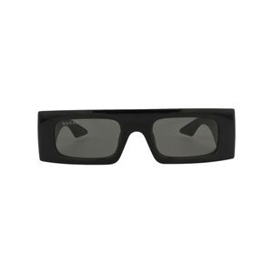 Gucci Shield-Frame Injection Sunglasses Black Womens